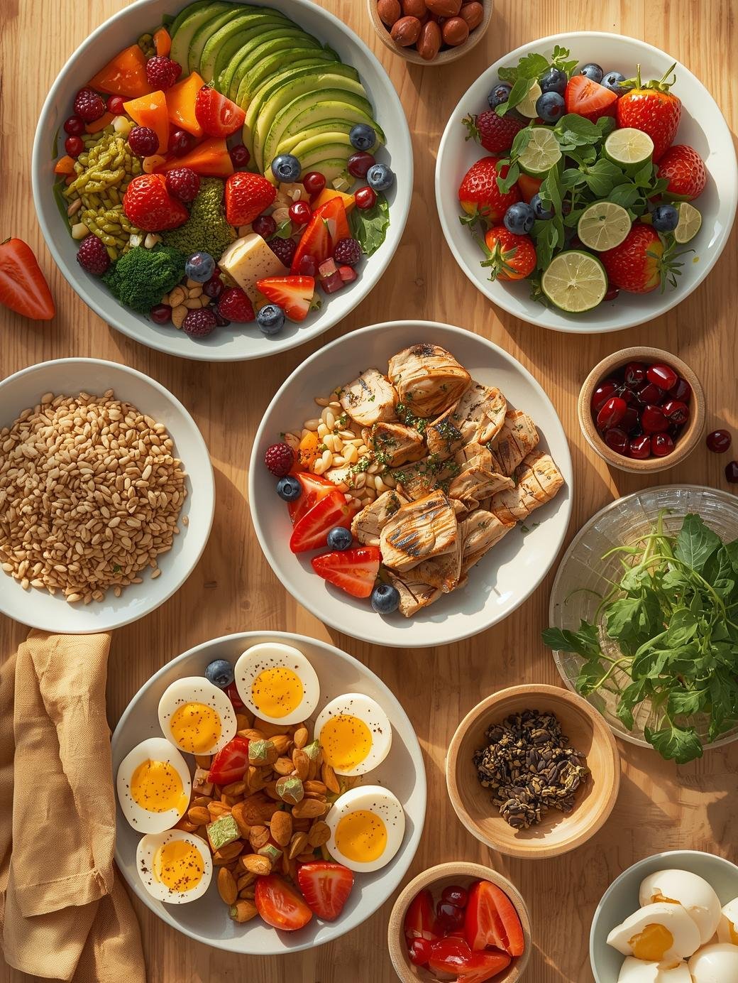 Υγιεινά, φρέσκα γεύματα που αποπνέουν